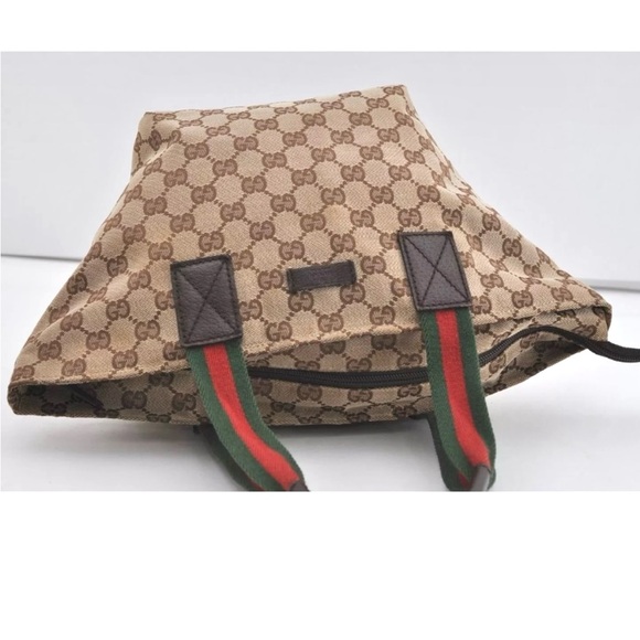 Authenticated Gucci Sylvie Web Hobo Shoulder Bag Tote Handbag Laptop Bag - Picture 7 of 16